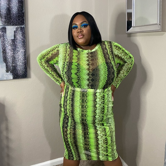 Neon snake print set - Picture 2 of 3